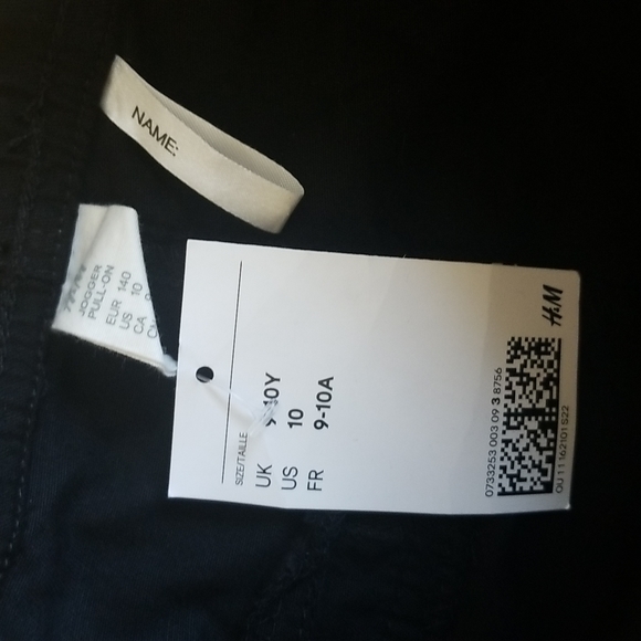 (10) NWT H&M Youth Classic Black Khaki Pants ❤ Preppy ❤ Cotton Blend - Picture 3 of 6